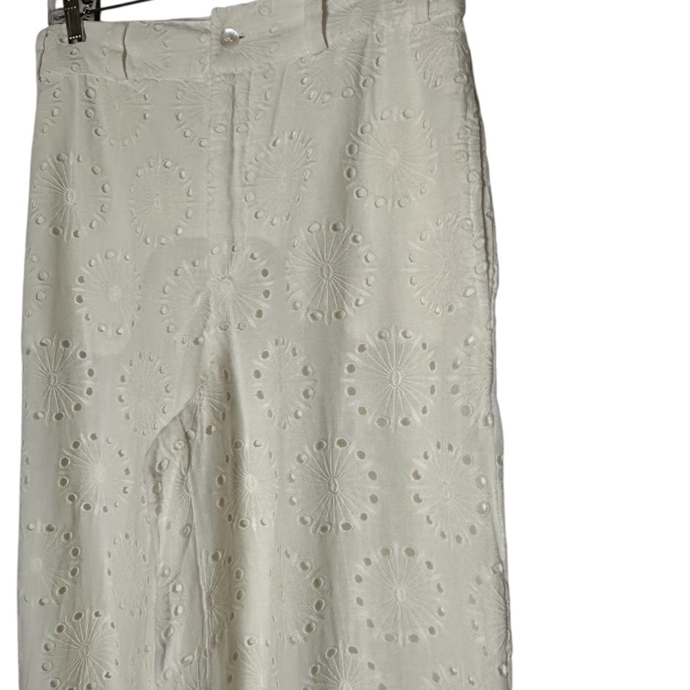 Sundance Beachy Beauty Embroidered Pants 4 - Picture 3 of 7